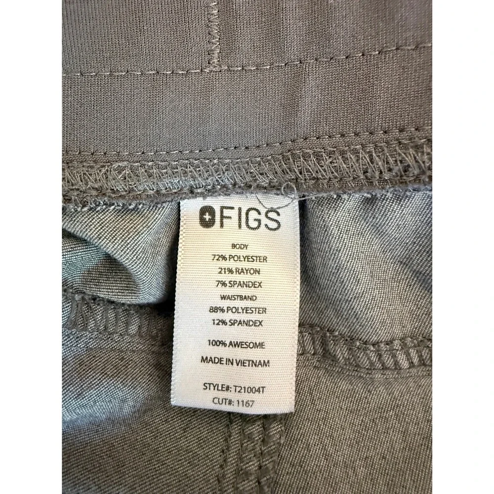 FIGS Womens Kade‎ Scrub Pants Size L Tall Drawstring Graphite Grey Technical